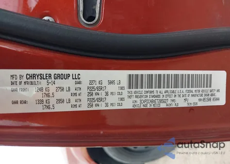 2014 Dodge Journey American Value Pkg z USA, uszkodzony, nr VIN 3C4PDCABXET285627